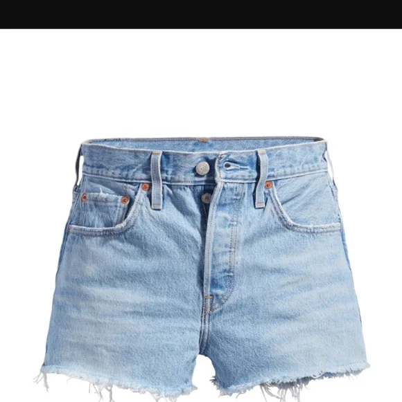 Levis 501 Shorts Like New Light Wash Size 26 - Picture 6 of 7